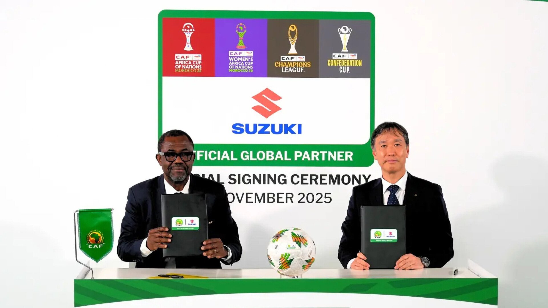 CAF and Suzuki delegates Signing agreement 