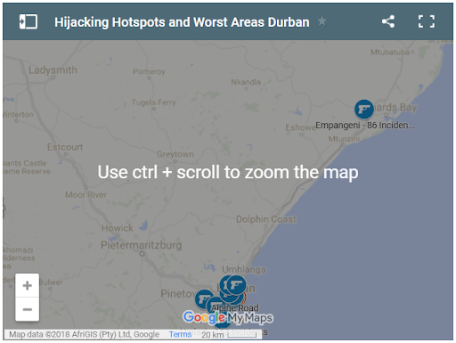 Durban Hijacking Hotspots