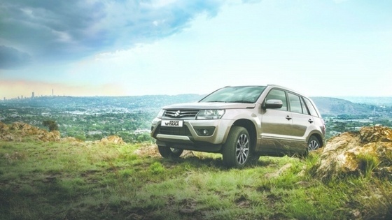 Suzuki grand Vitara parked on grass