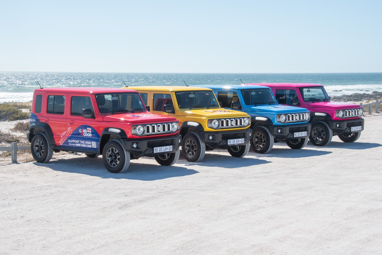 Suzuki Jimny's at the beach