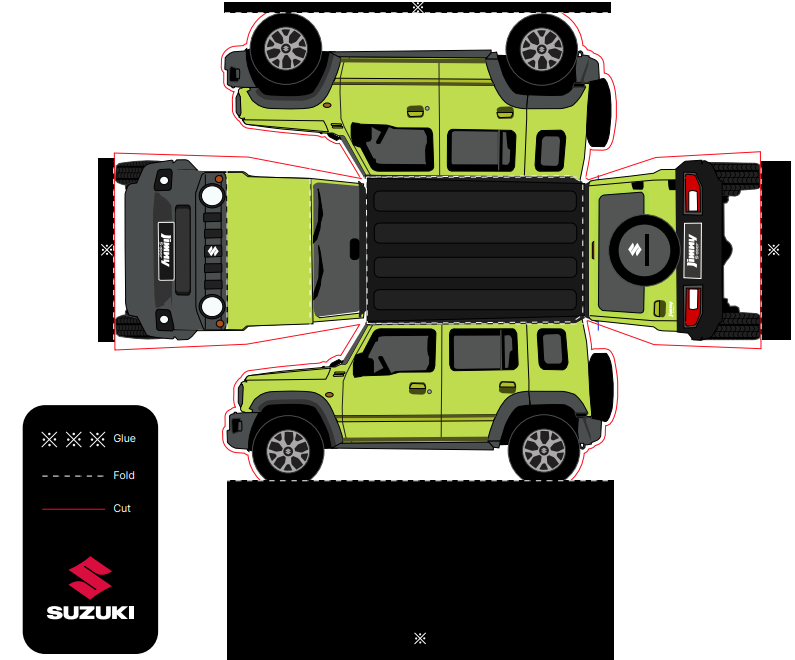 Jimny 5-door card cutout 