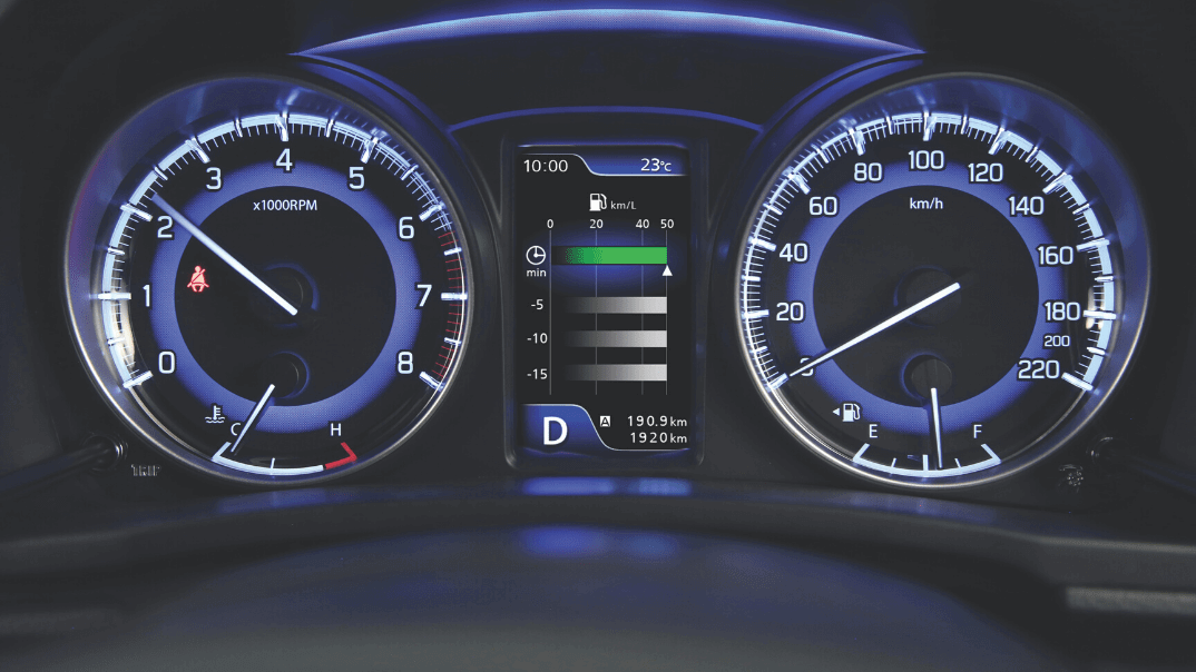 Understanding how your car processes petrol and diesel _ Suzuki Baleno dashboard